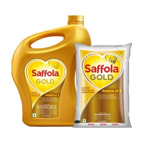 Saffola Gold: Refined Oilblend of Rice Bran Oil & Sunflower Oil