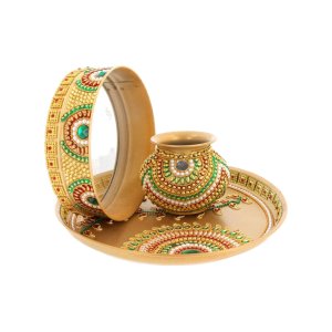 Handicrafts karwa chauth Set | karwa chauth thali